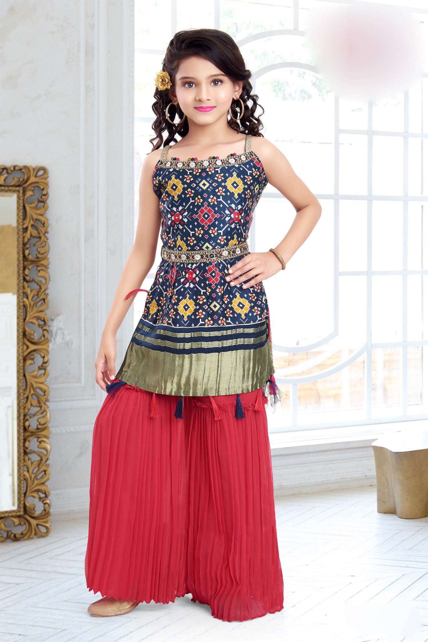 Buy Black Art Silk Girls Salwar Suit (NFG-181) Online