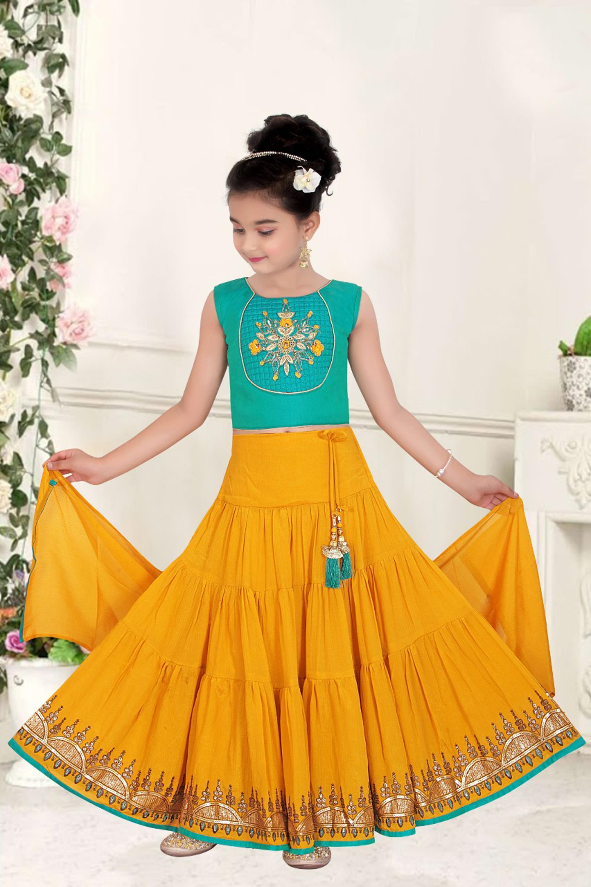 Girls Party Wear - Girls Party Wear - Choli Suit :: RAJESH KIDS Girls Party Wear - Girls Party Wear - Choli Suit :: RAJESH KIDS