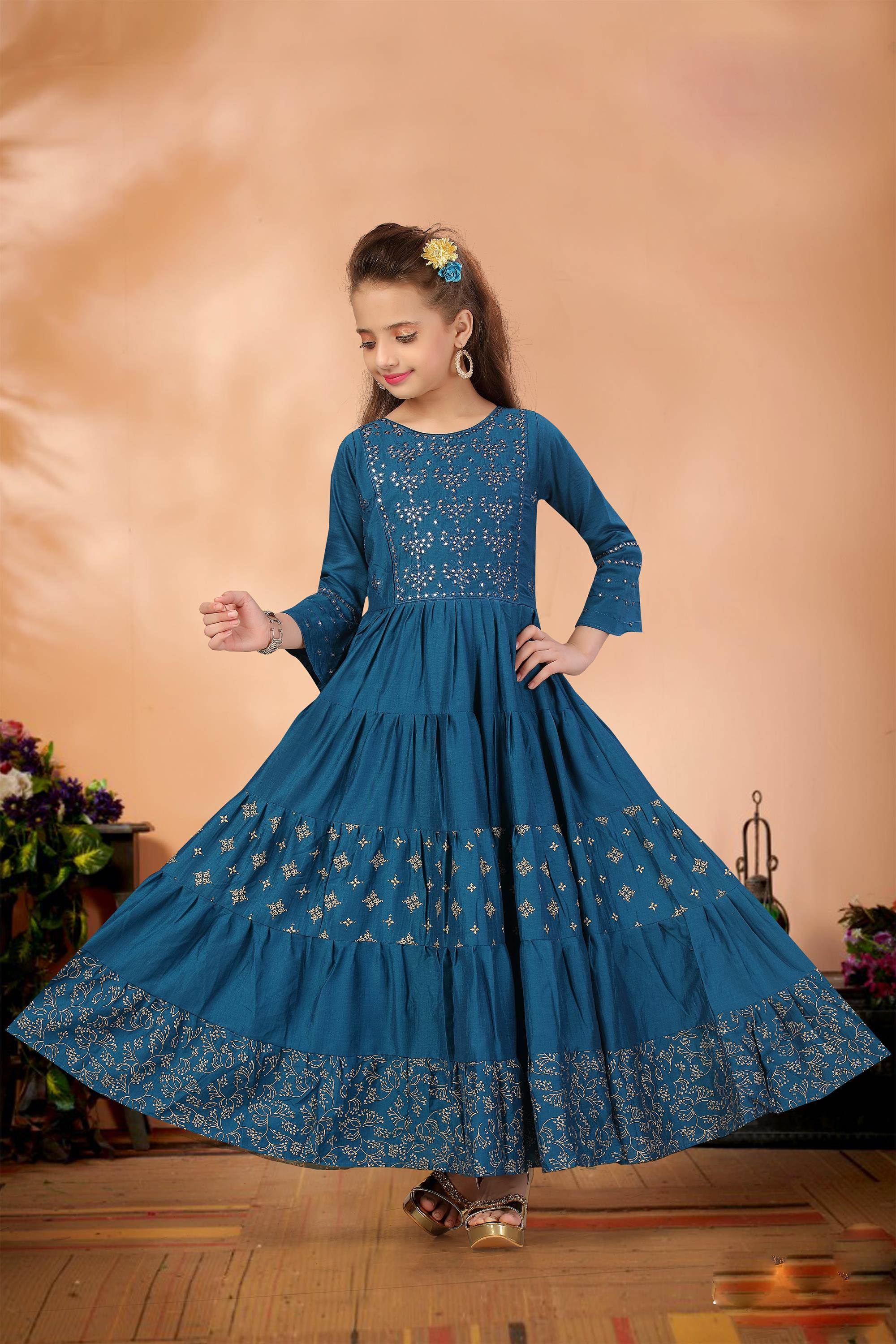Net Girl Kids Party Wear Gown, 20-30 at Rs 795 in New Delhi | ID:  22439283930