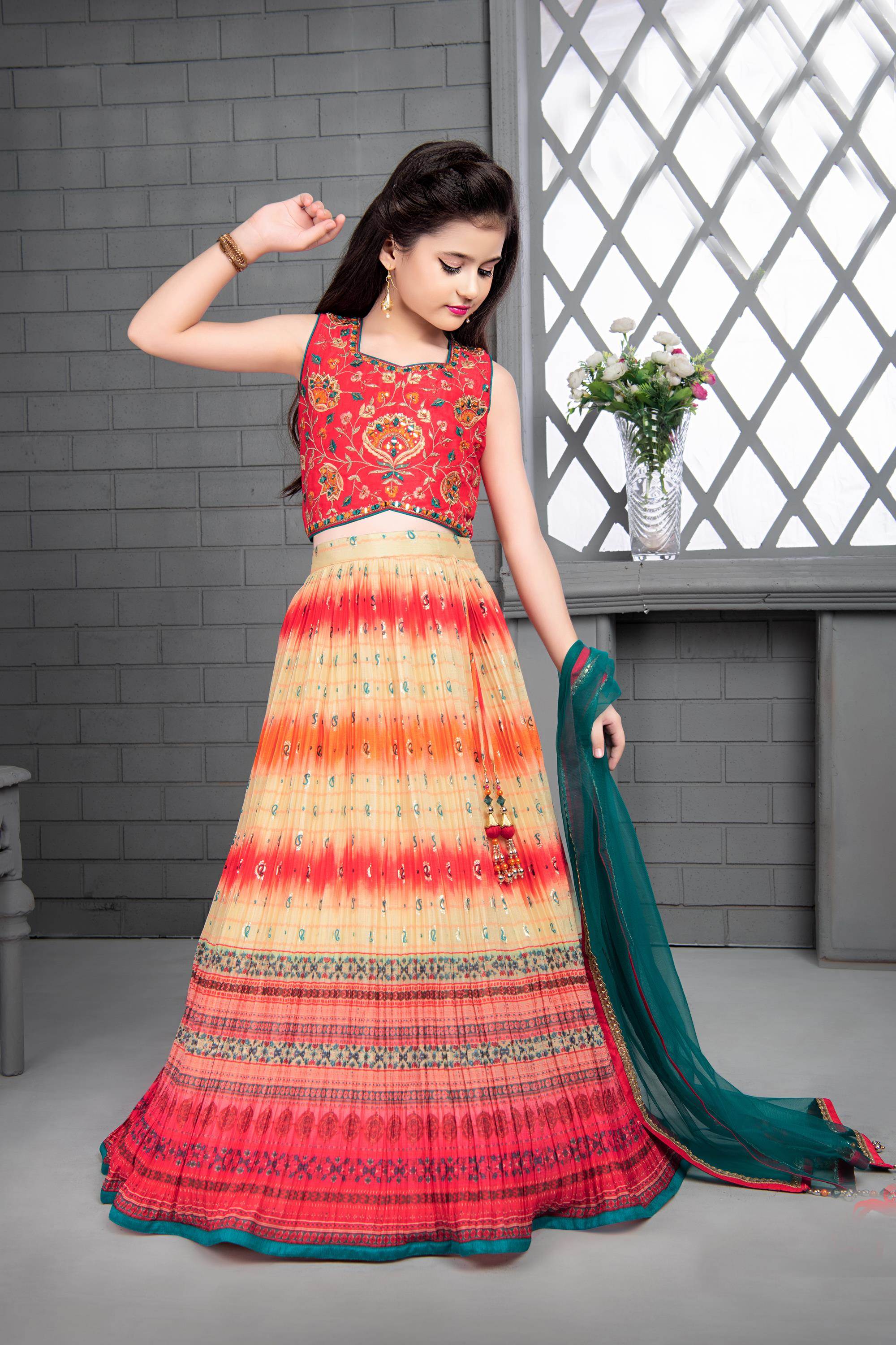 Buy Party Wear Yellow Digital Printed Organza Silk Ready To Wear Lehenga  Choli Online From Surat Wholesale Shop.