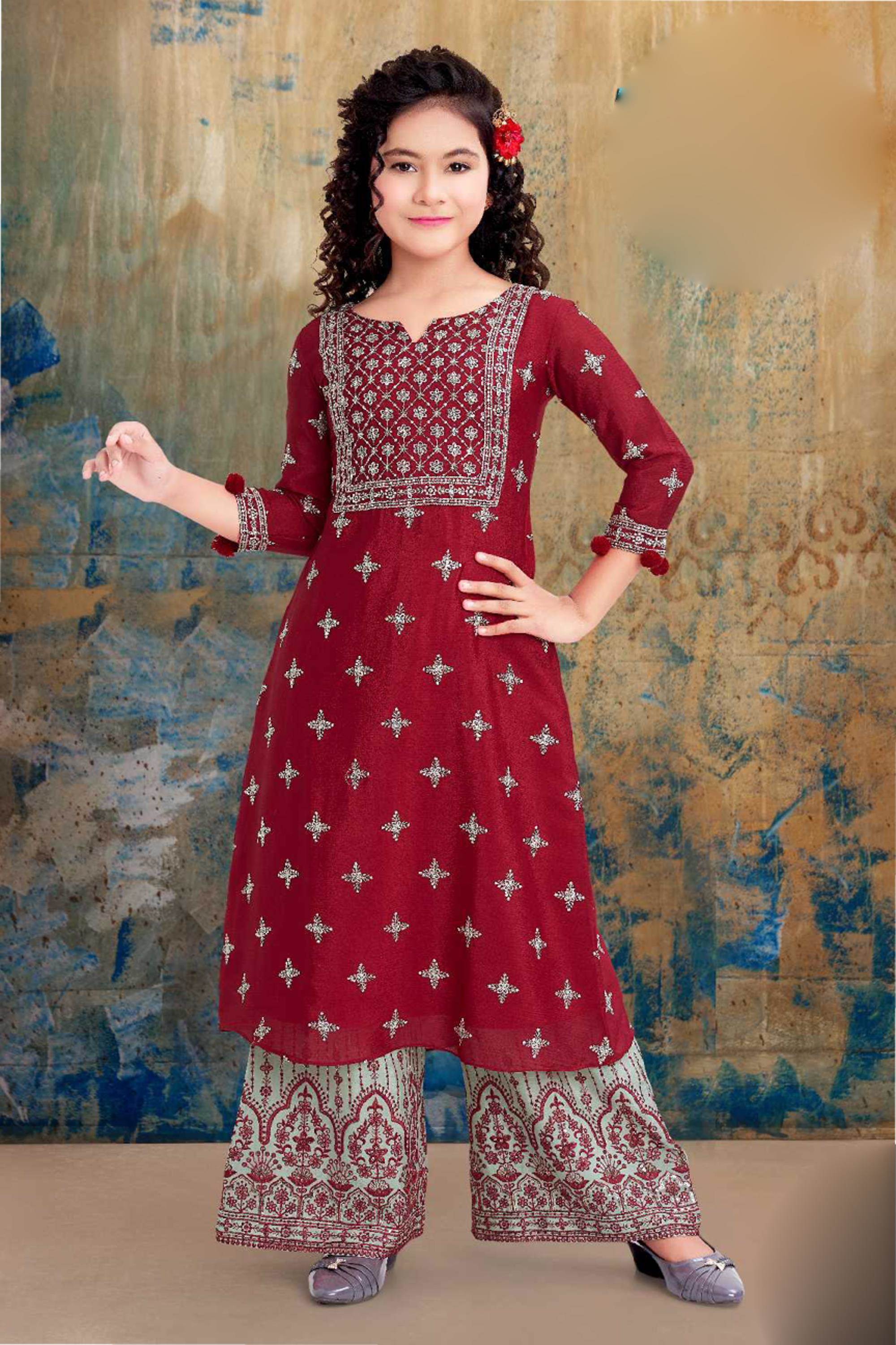 Indian Ladies Frock Kurti With Palazzo Suit at Best Price in Jaipur |  Fashion Ink