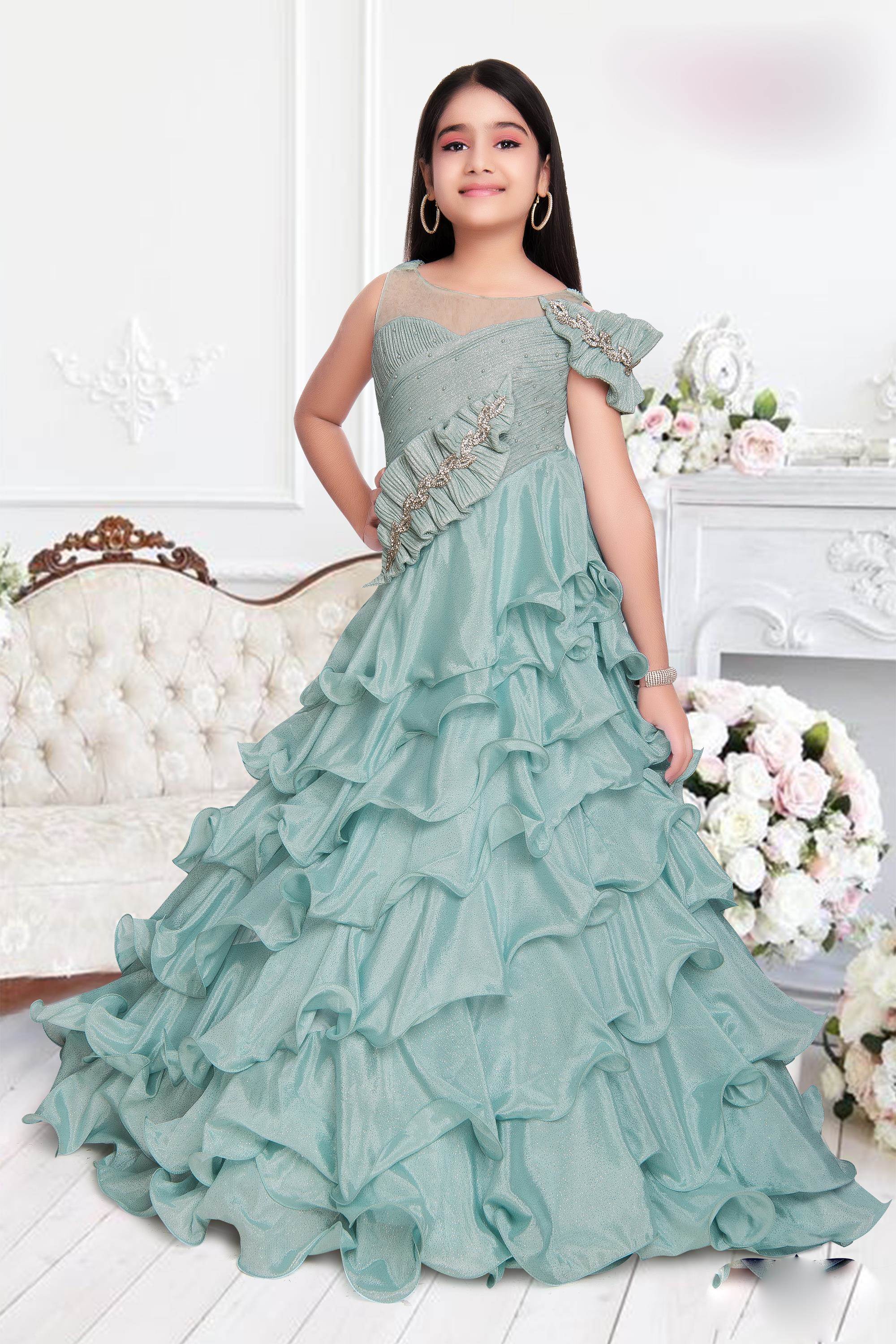 Ritzee Girl Pageant Dresses 2019 Straps Neck Ball Gown Long Girls Formal  Event Holiday Birthday Party Wear Gowns Fuchsia Blue Brown From  Uniquebridalboutique, $85.43 | DHgate.Com