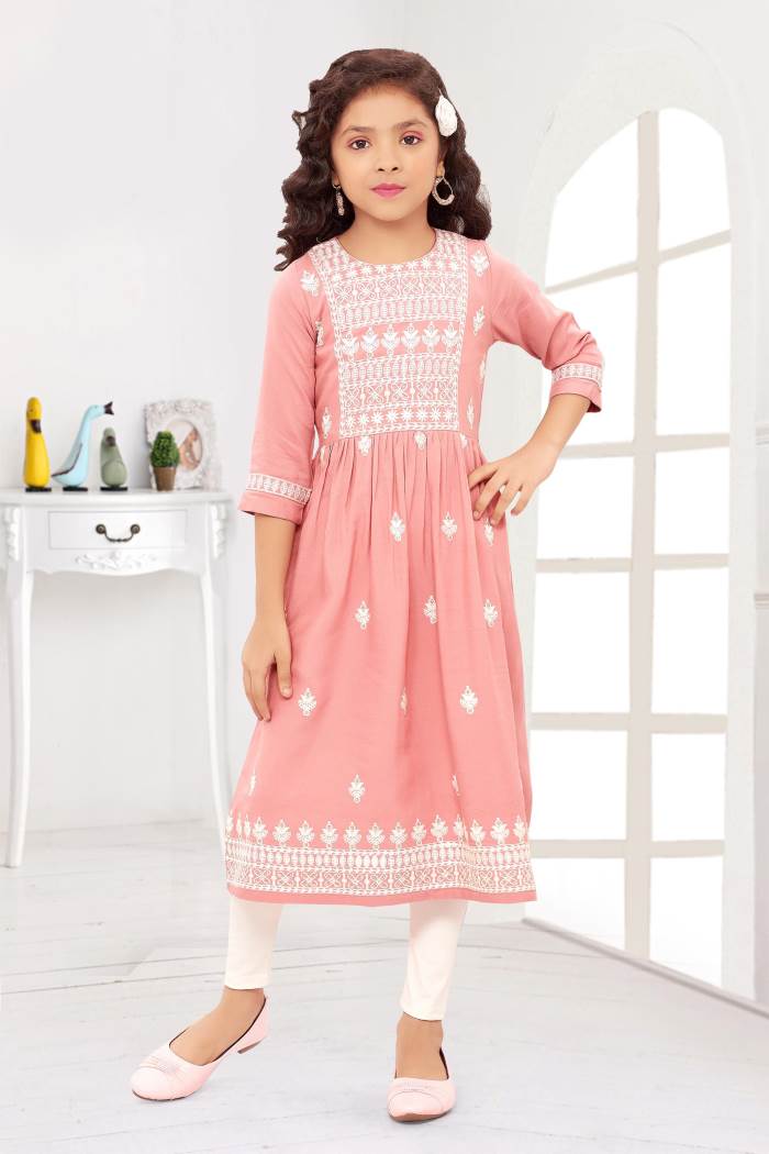 Girls Party Wear - Girls Party Wear - Kurti Set